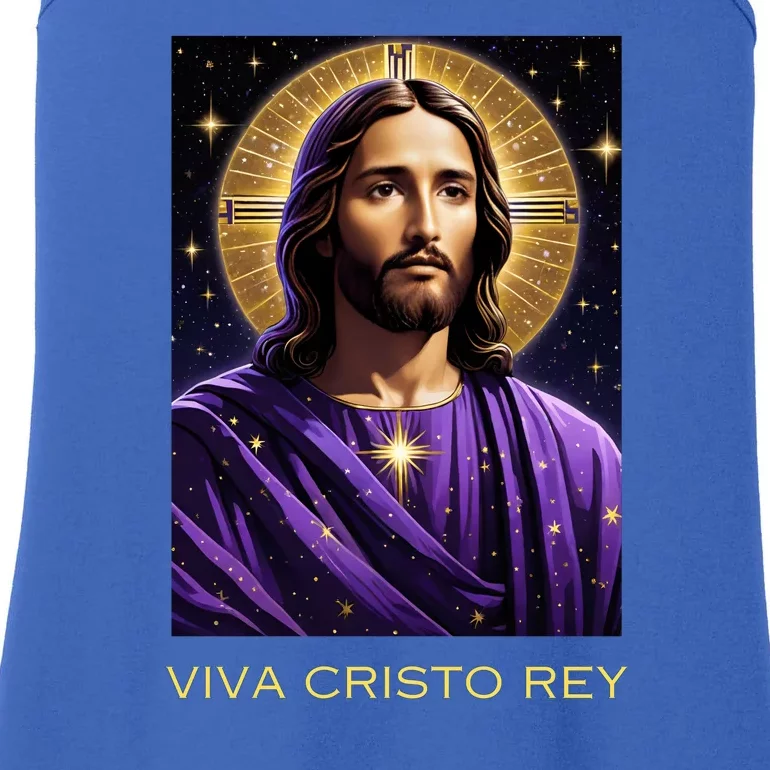 Viva Cristo Rey Roman Catholic Jesus Christ Ladies Essential Tank