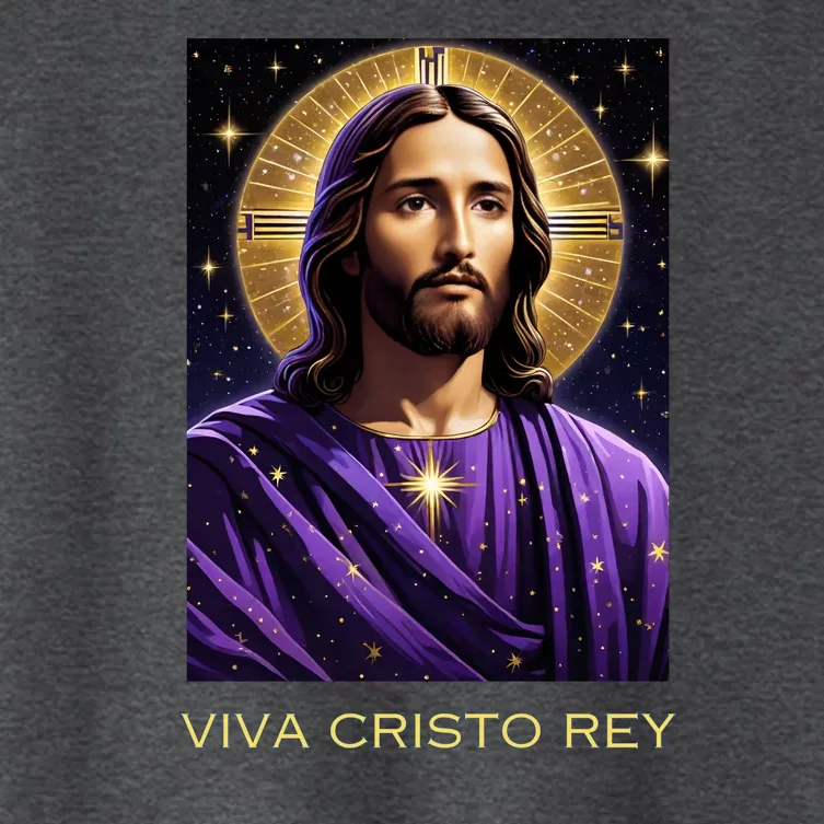 Viva Cristo Rey Roman Catholic Jesus Christ Women's Crop Top Tee