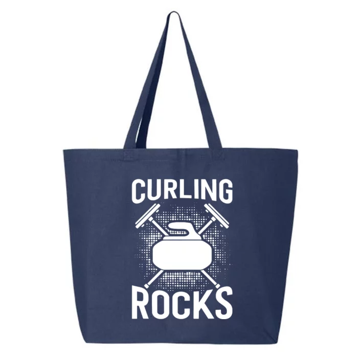 Vintage Curling Rocks Ice Curling Sport Curling Player 25L Jumbo Tote