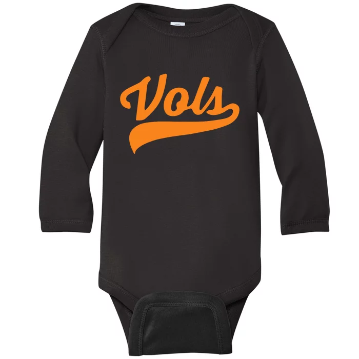 Vols Comfort Retro Vintage Aesthetic Vols Tennessee Baby Long Sleeve Bodysuit