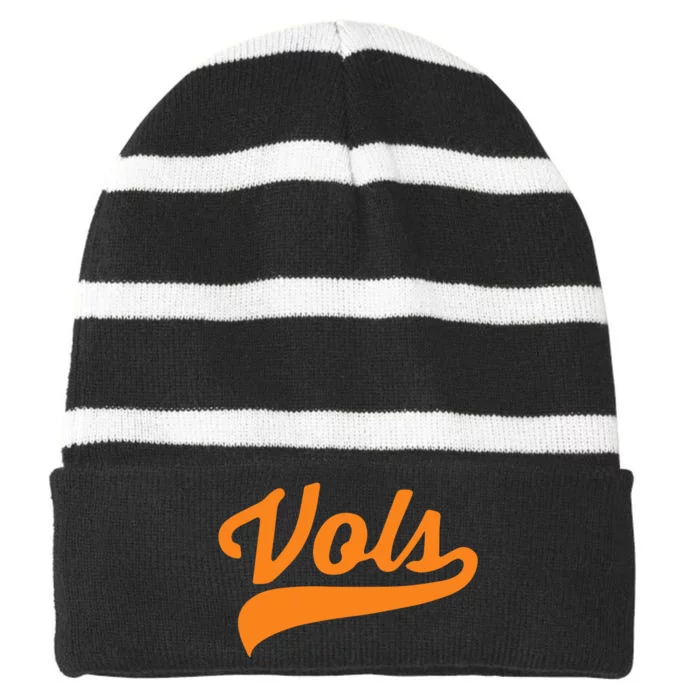 Vols Comfort Retro Vintage Aesthetic Vols Tennessee Striped Beanie with Solid Band