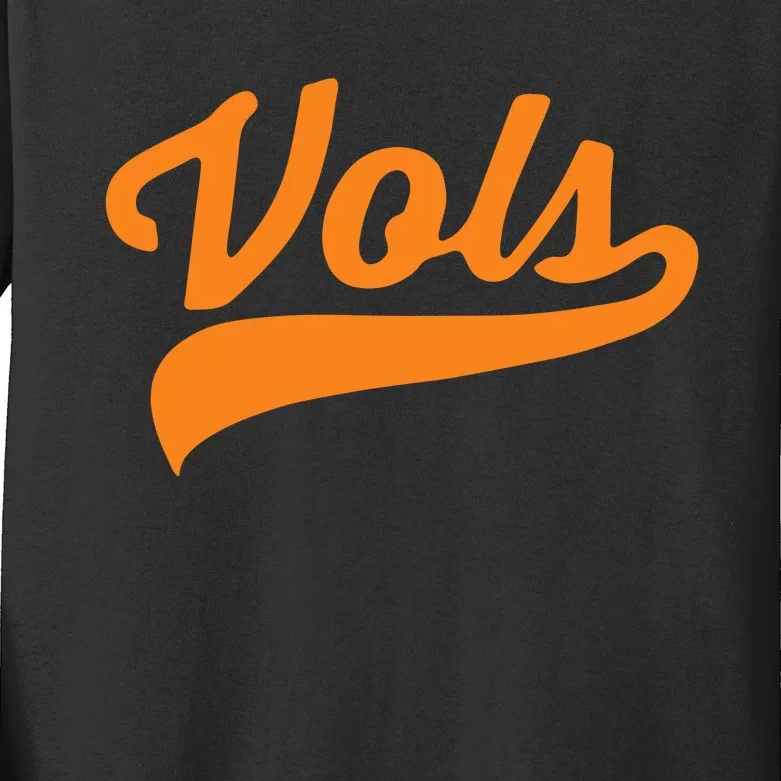 Vols Comfort Retro Vintage Aesthetic Vols Tennessee Kids Long Sleeve Shirt