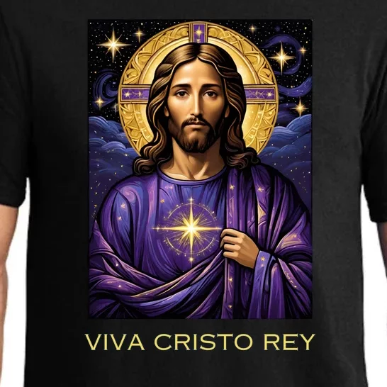 Viva Cristo Rey Roman Catholic Jesus Christ Pajama Set