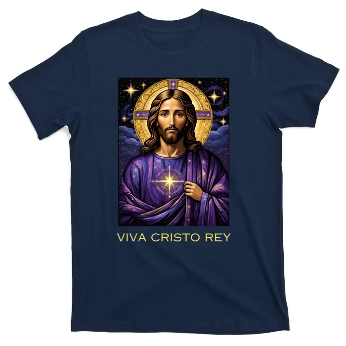 Viva Cristo Rey Roman Catholic Jesus Christ T-Shirt