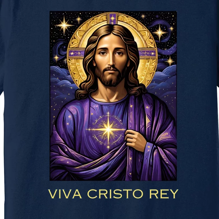 Viva Cristo Rey Roman Catholic Jesus Christ Premium T-Shirt