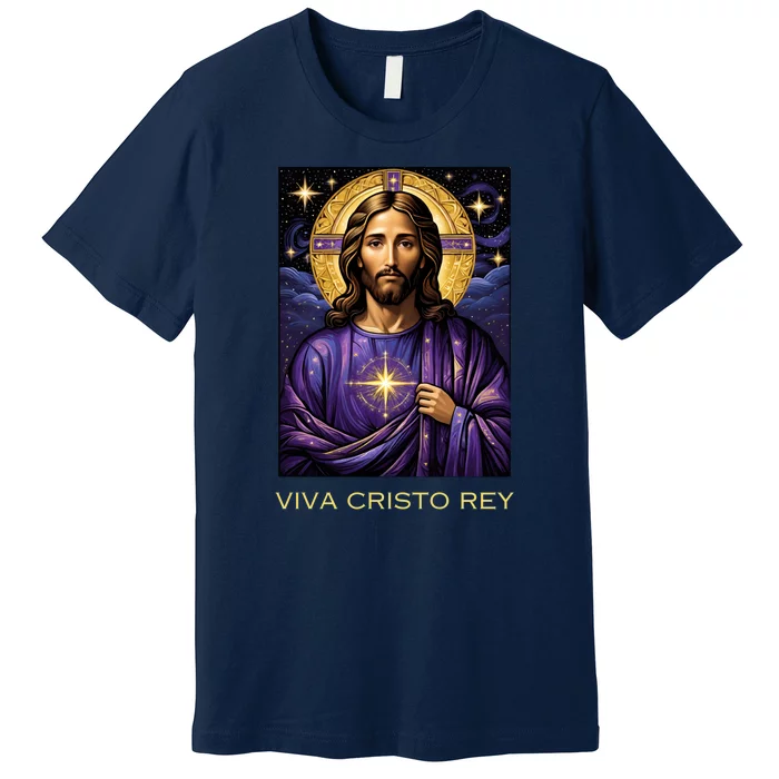 Viva Cristo Rey Roman Catholic Jesus Christ Premium T-Shirt