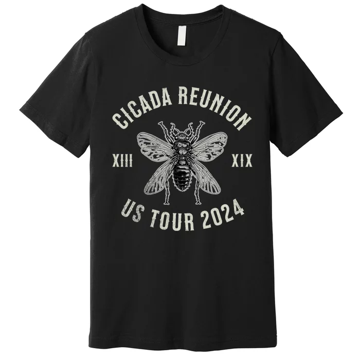 Vintage Cicada Reunion 2024 Cicada Broods Xix And Xiii Premium T-Shirt