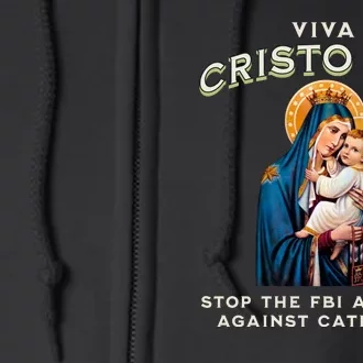 Viva Cristo Rey Roman Catholic Religious Freedom Full Zip Hoodie