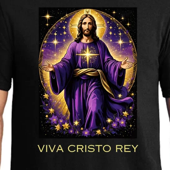 Viva Cristo Rey Roman Catholic Jesus Christ Pajama Set