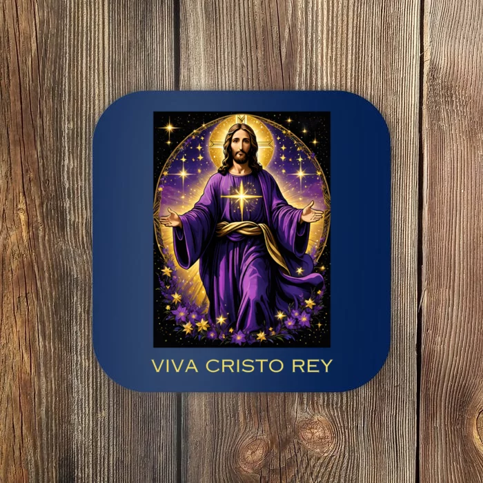 Viva Cristo Rey Roman Catholic Jesus Christ Coaster