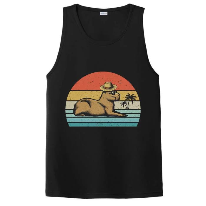 Vintage Capybara Retro Capybara Performance Tank