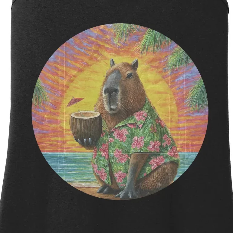 Vintage Capybara Retro Capybara Ladies Essential Tank