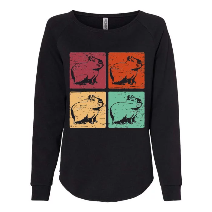 Vintage Capybara Rodent Animals Vintage Capybaras Capybara Womens California Wash Sweatshirt