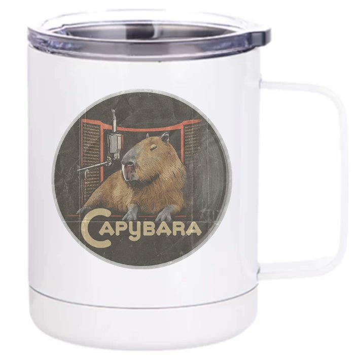 Vintage Capybara Retro Capybara Front & Back 12oz Stainless Steel Tumbler Cup