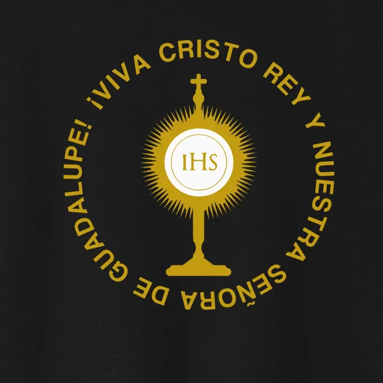 Viva Cristo Rey Catholic Cristeros Gift Women's Crop Top Tee