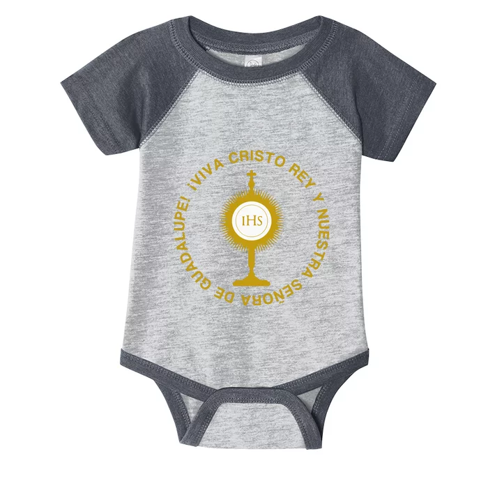 Viva Cristo Rey Catholic Cristeros Gift Infant Baby Jersey Bodysuit