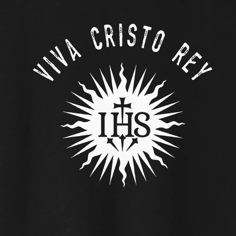 Viva Cristo Rey Roman Catholic Cristeros Women's Crop Top Tee