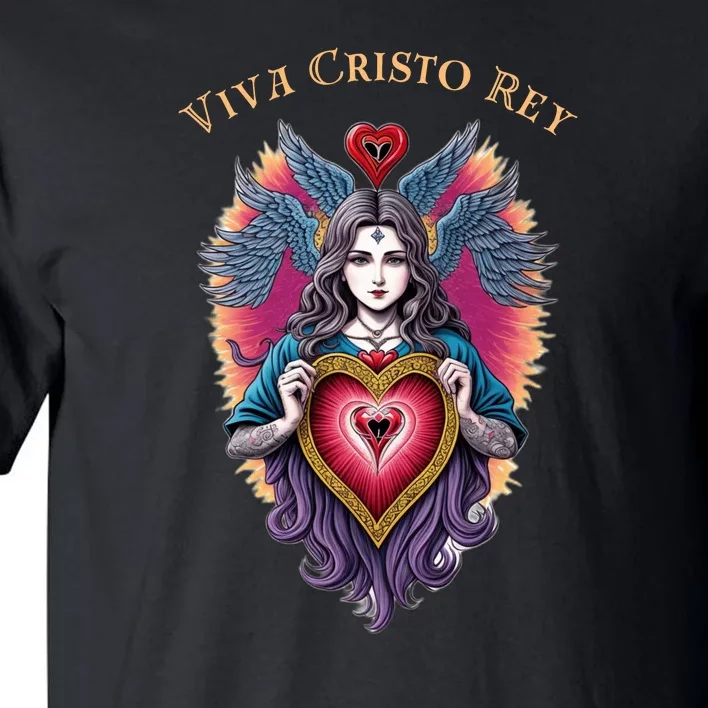 Viva Cristo Rey Sacred Heart Roman Catholic Tall T-Shirt