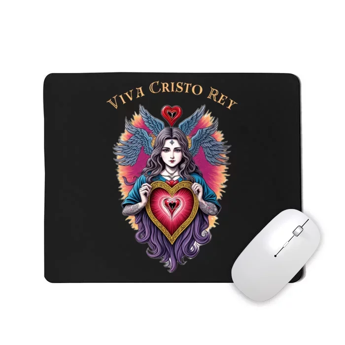 Viva Cristo Rey Sacred Heart Roman Catholic Mousepad