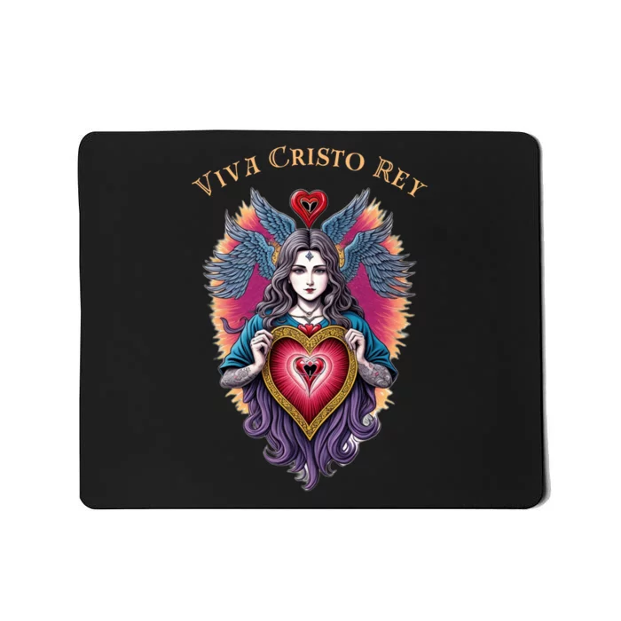 Viva Cristo Rey Sacred Heart Roman Catholic Mousepad