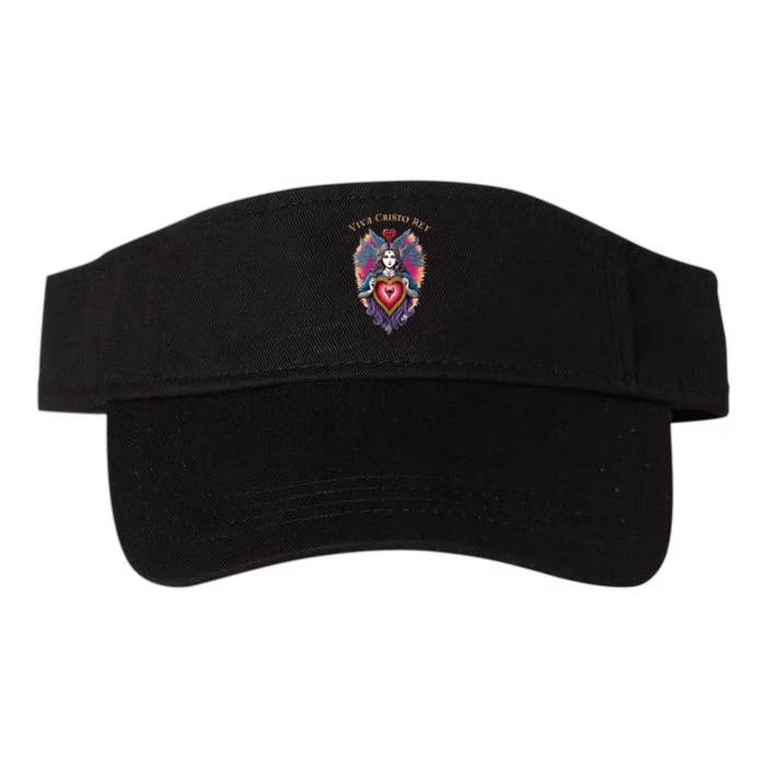 Viva Cristo Rey Sacred Heart Roman Catholic Valucap Bio-Washed Visor