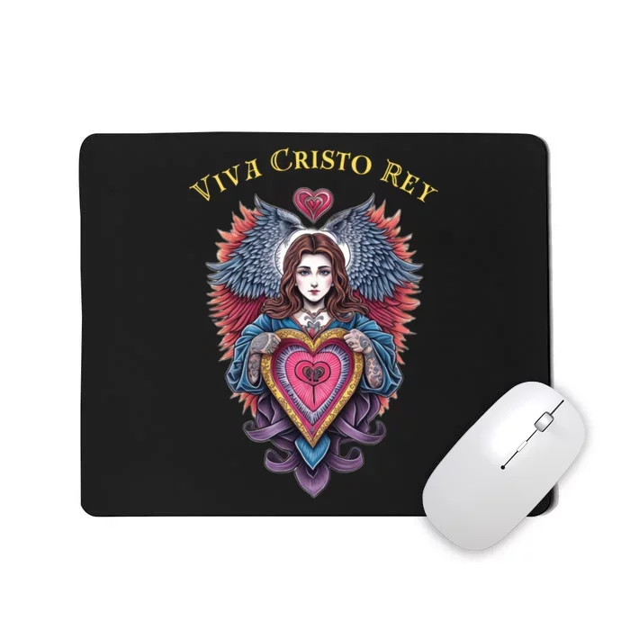 Viva Cristo Rey Sacred Heart Roman Catholic Mousepad