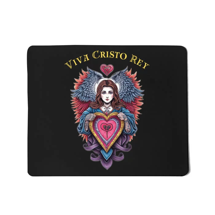 Viva Cristo Rey Sacred Heart Roman Catholic Mousepad