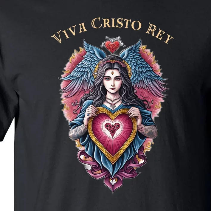 Viva Cristo Rey Sacred Heart Roman Catholic Tall T-Shirt