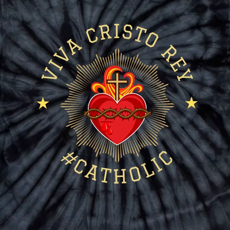 Viva Cristo Rey Roman Catholic Gift Tie-Dye T-Shirt