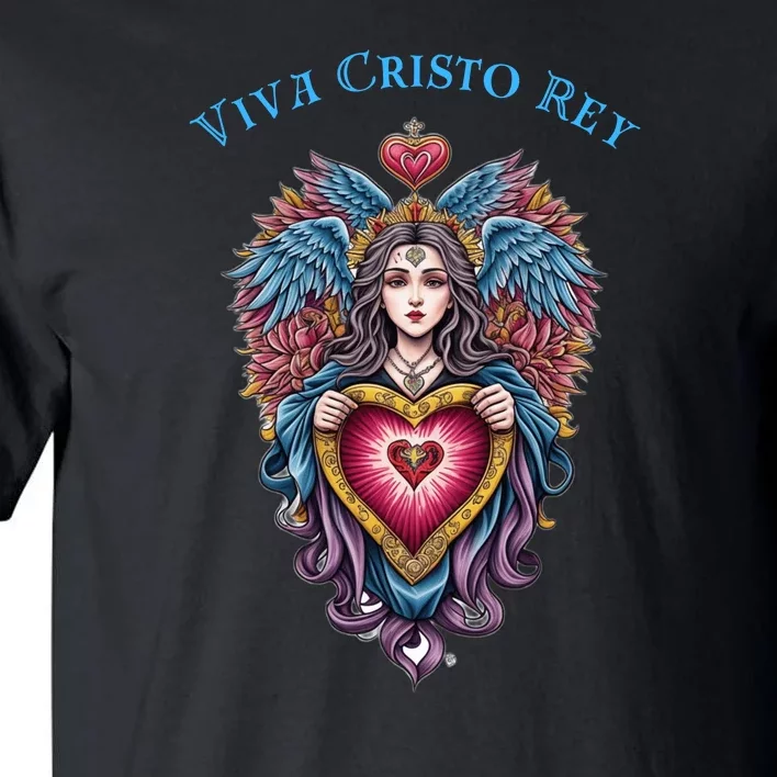 Viva Cristo Rey Sacred Heart Roman Catholic Tall T-Shirt