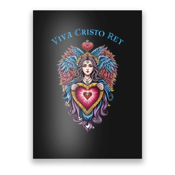 Viva Cristo Rey Sacred Heart Roman Catholic Poster