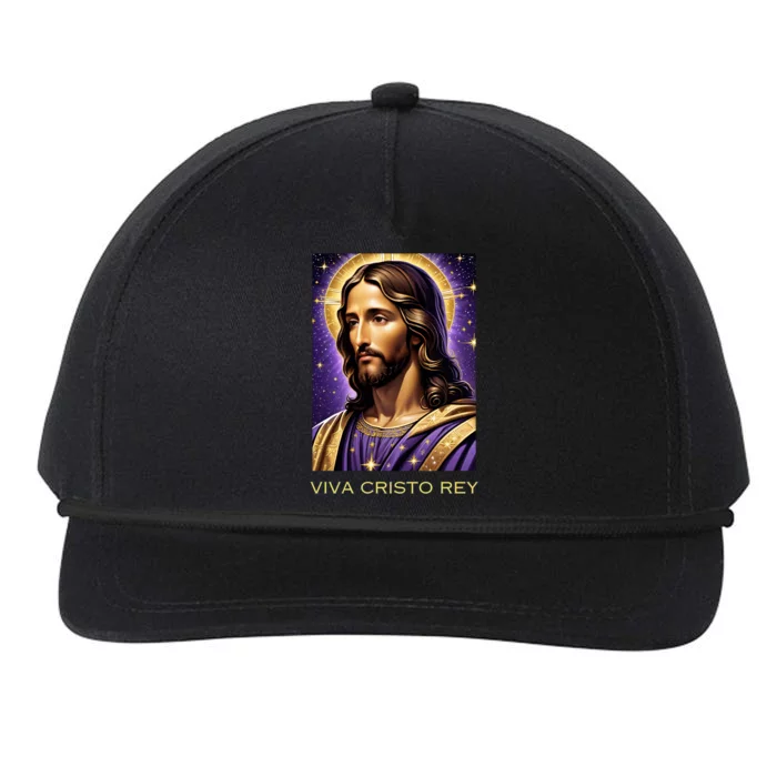 Viva Cristo Rey Catholic Jesus Christ The King Snapback Five-Panel Rope Hat