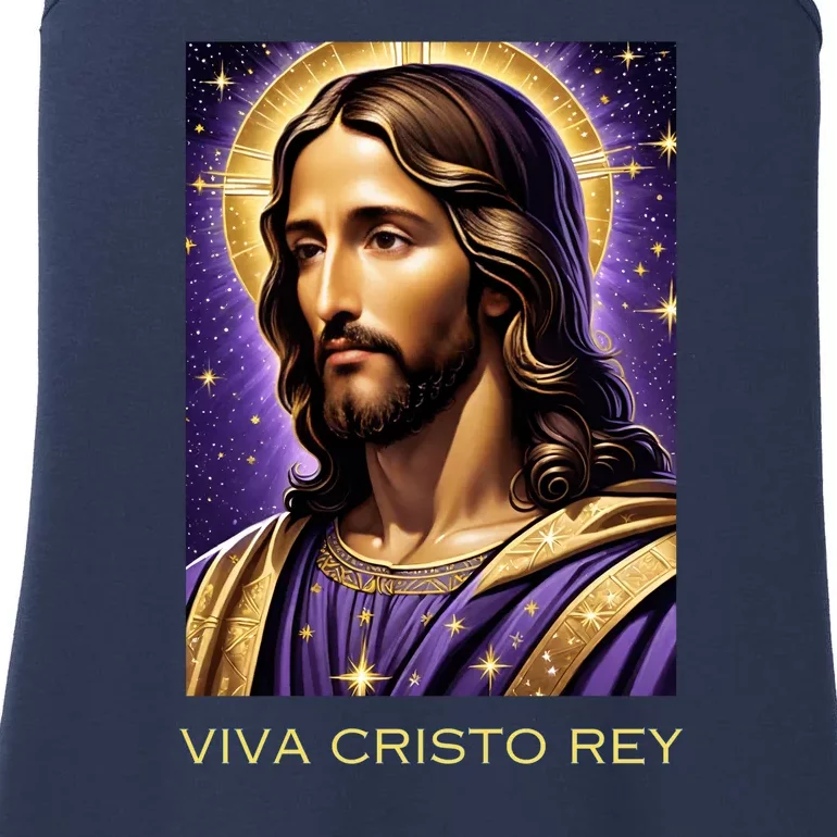 Viva Cristo Rey Catholic Jesus Christ The King Ladies Essential Tank