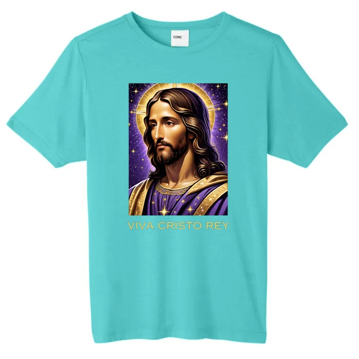 Viva Cristo Rey Catholic Jesus Christ The King ChromaSoft Performance T-Shirt