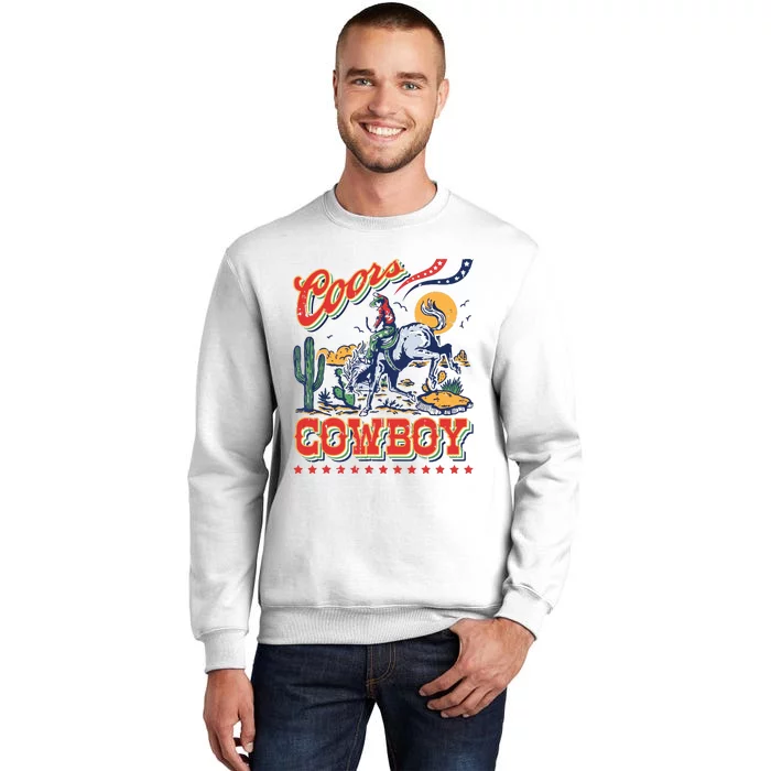 Vintage Cowhide Riding Cowboys Western Country Sweatshirt