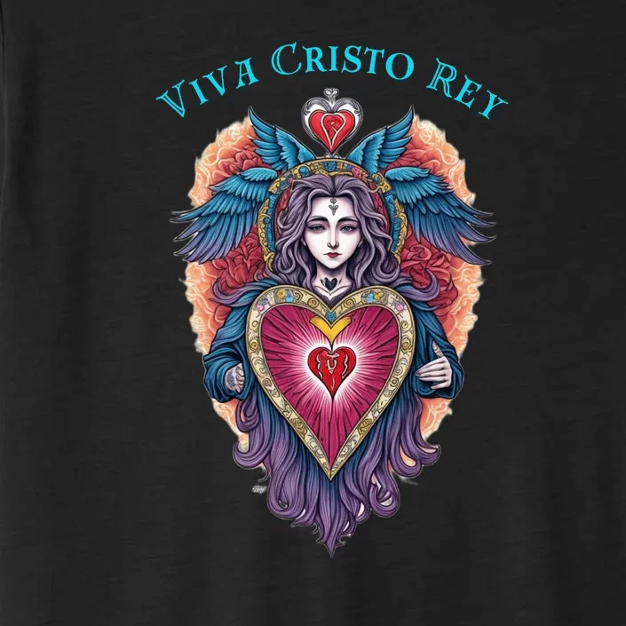 Viva Cristo Rey Sacred Heart Roman Catholic ChromaSoft Performance T-Shirt