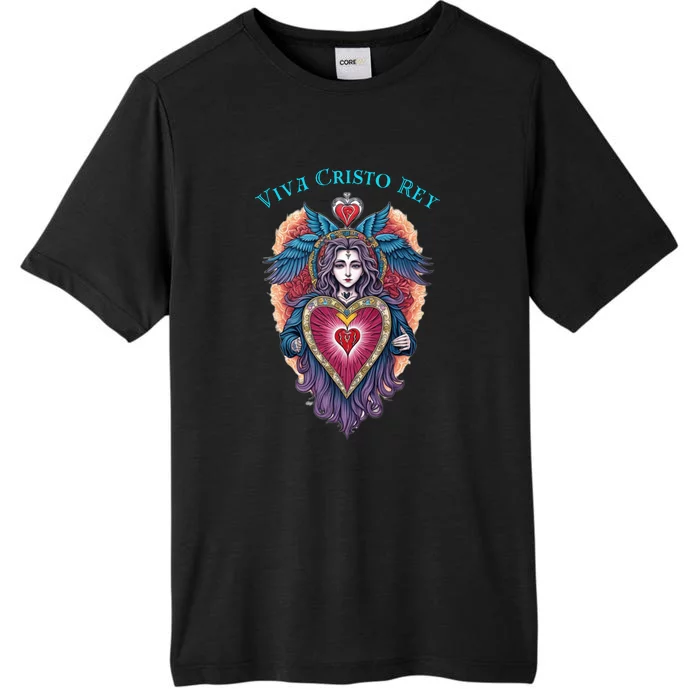 Viva Cristo Rey Sacred Heart Roman Catholic ChromaSoft Performance T-Shirt