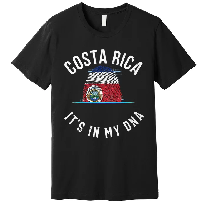 Vintage Costa Rica Flag It Is In My DNA Costa Rican Gift Premium T-Shirt