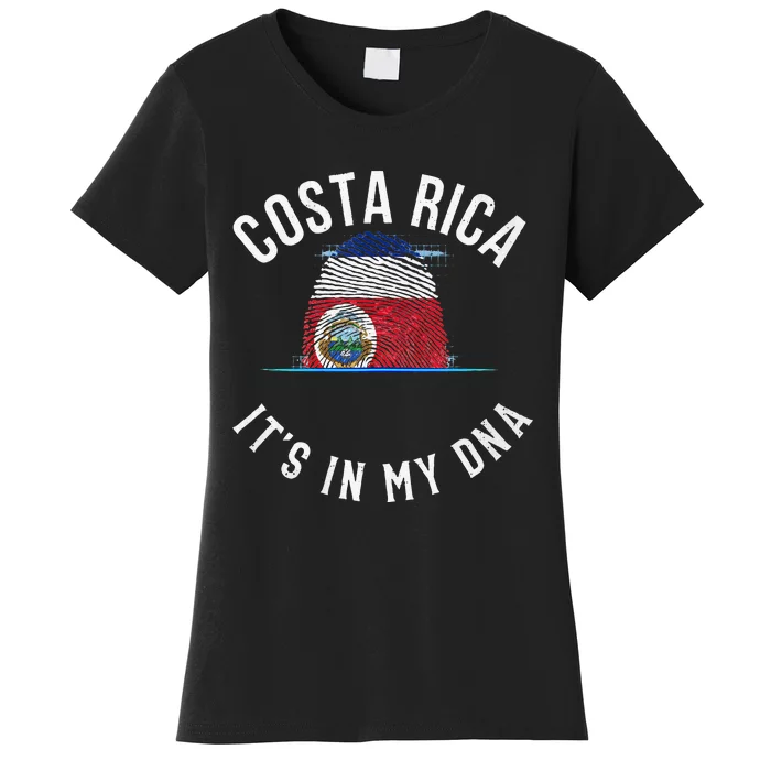 Vintage Costa Rica Flag It Is In My DNA Costa Rican Gift Women's T-Shirt