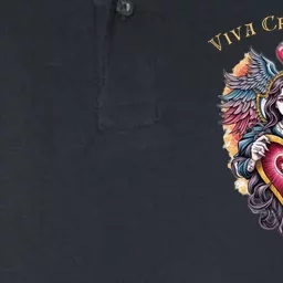 Viva Cristo Rey Sacred Heart Roman Catholic Softstyle Adult Sport Polo