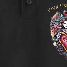 Viva Cristo Rey Sacred Heart Roman Catholic Dry Zone Grid Performance Polo