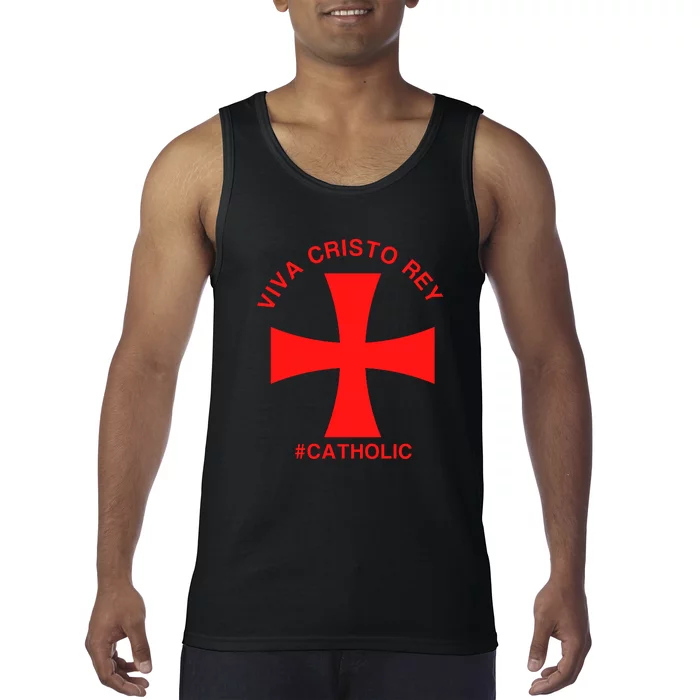 Viva Cristo Rey Catholic Cristeros Gift Tank Top