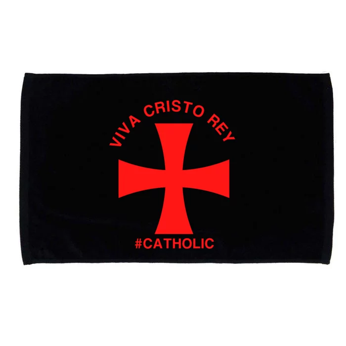 Viva Cristo Rey Catholic Cristeros Gift Microfiber Hand Towel