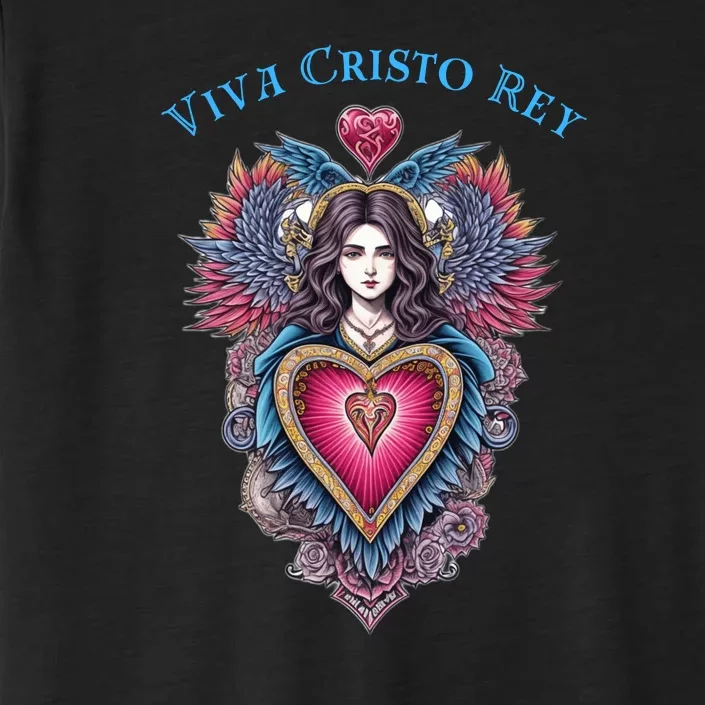 Viva Cristo Rey Sacred Heart Roman Catholic ChromaSoft Performance T-Shirt