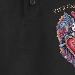 Viva Cristo Rey Sacred Heart Roman Catholic Dry Zone Grid Performance Polo