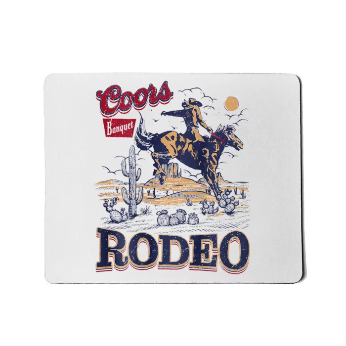 Vintage Cowhide Riding Cow Western Country Rodeo Mousepad