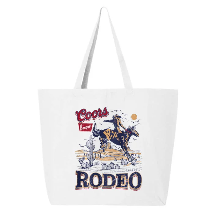 Vintage Cowhide Riding Cow Western Country Rodeo 25L Jumbo Tote