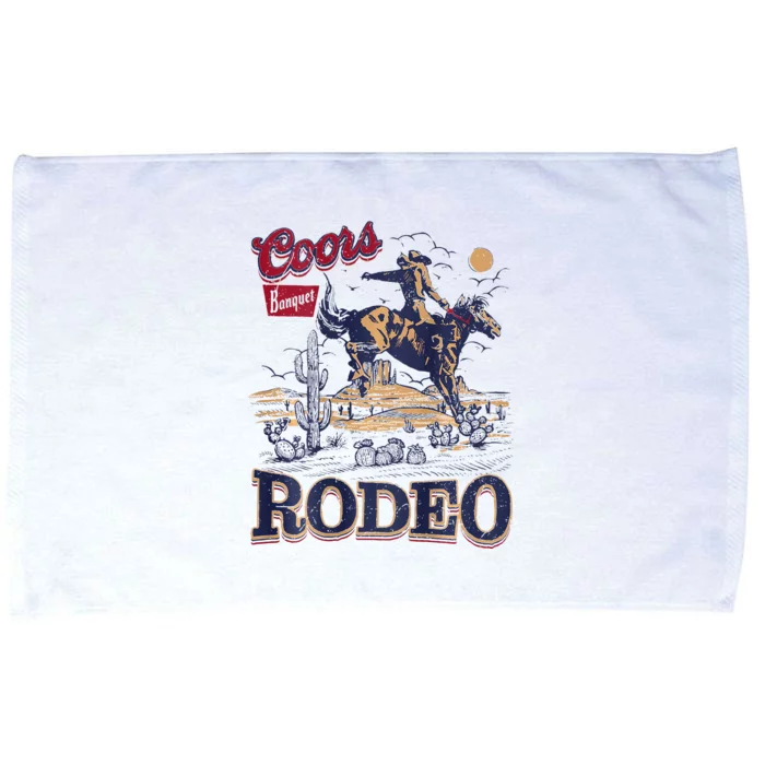 Vintage Cowhide Riding Cow Western Country Rodeo Microfiber Hand Towel