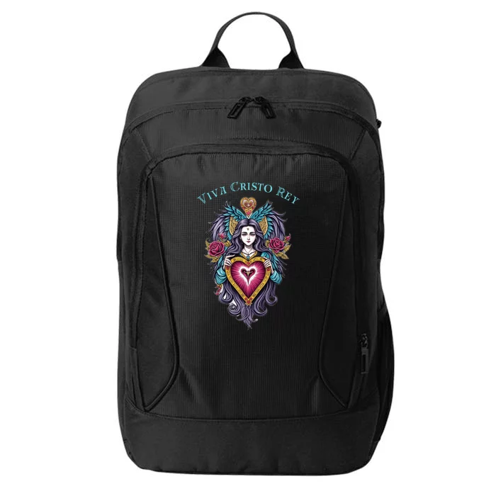 Viva Cristo Rey Sacred Heart Roman Catholic City Backpack