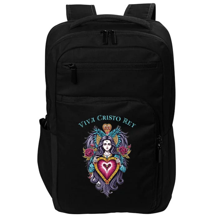 Viva Cristo Rey Sacred Heart Roman Catholic Impact Tech Backpack